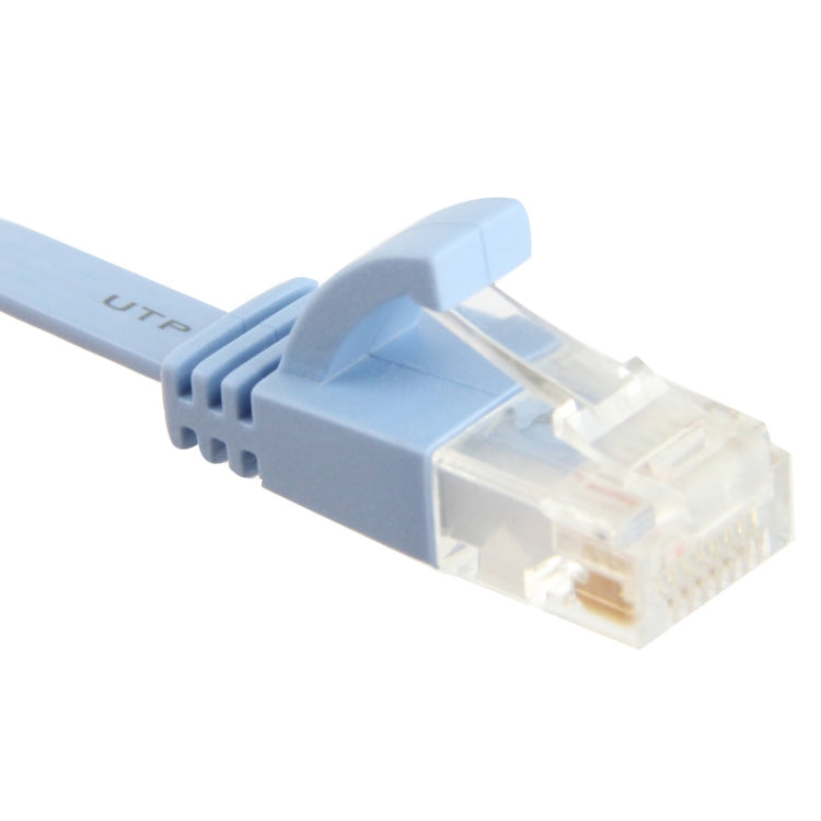 Longueur du câble réseau LAN Ethernet plat ultra-fin CAT6a : 50 m (bleu clair)