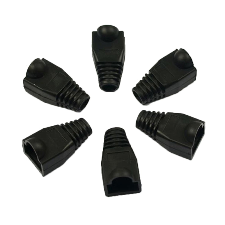 Cubierta de Tapa de botas de Cable de red Para RJ45 Negro (100 Piezas en un paquete el precio es por 100 Piezas) (Negro)