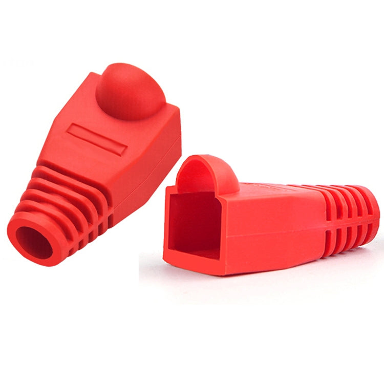 Cubierta de Tapa de botas de Cable de red Para RJ45 Rojo (100 Piezas en un paquete el precio es por 100 Piezas) (Rojo)