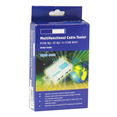 Multifunctional Mini RJ45 RJ11 Cable Tester