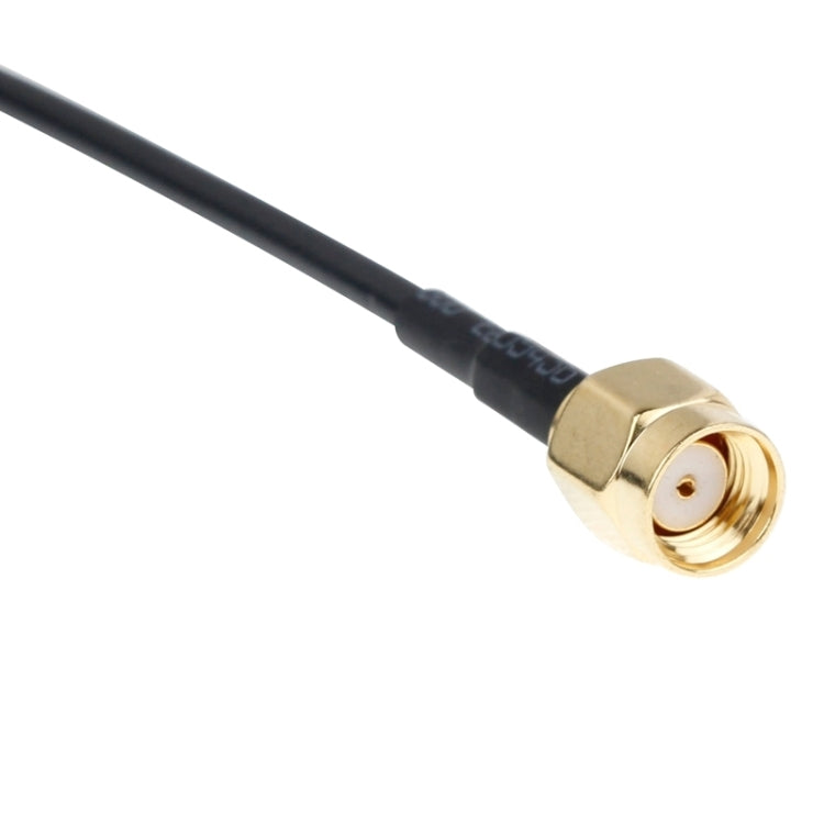 Edición de Tapa blanda Cable RP-SMA Macho a Hembra (Cable de extensión de Antena 174) 3 m (Negro)