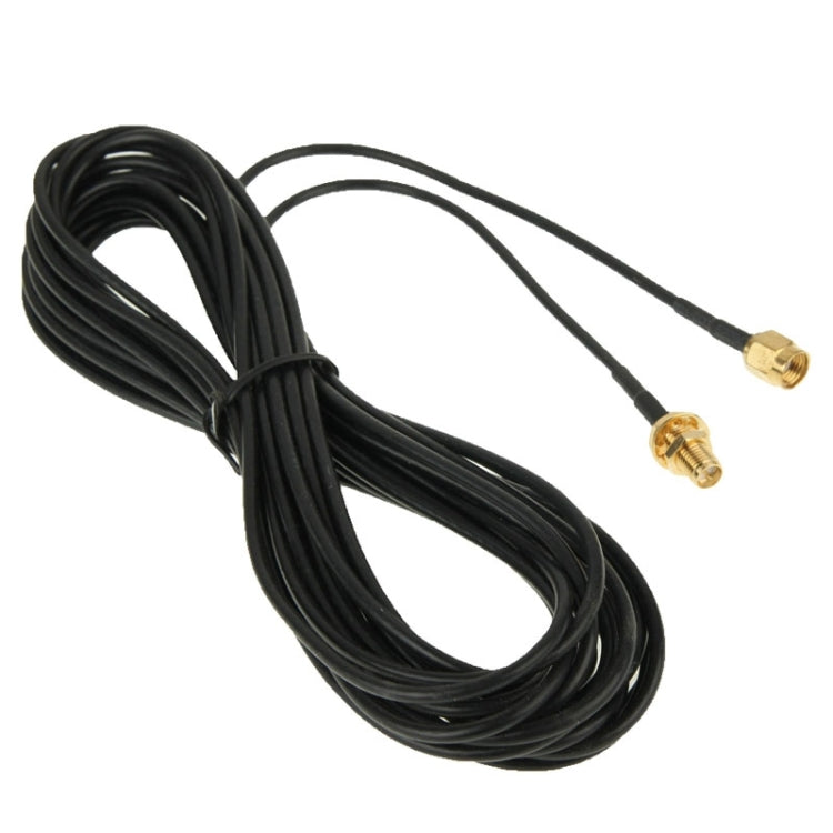 Cable Inalámbrico RP-SMA Macho a Hembra de 2.4 GHz (Cable de extensión de Antena de alta frecuencia 178) longitud: 6 m (Negro)