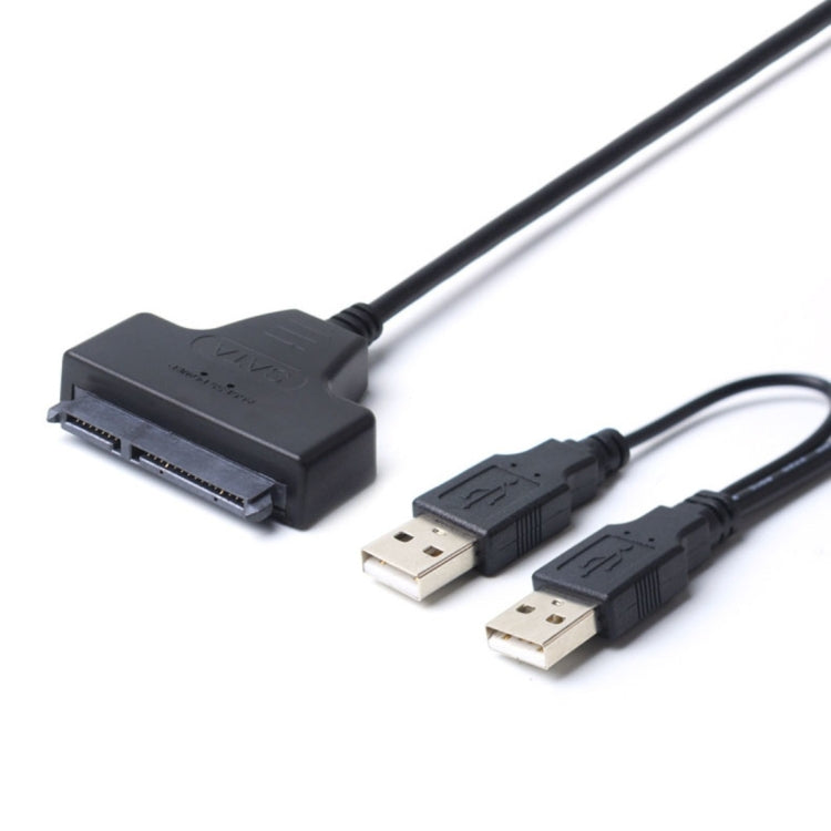 Cable adaptador Doble USB 2.0 a Disco Duro SATA Para HDD / SSD SATA de 2.5 pulgadas