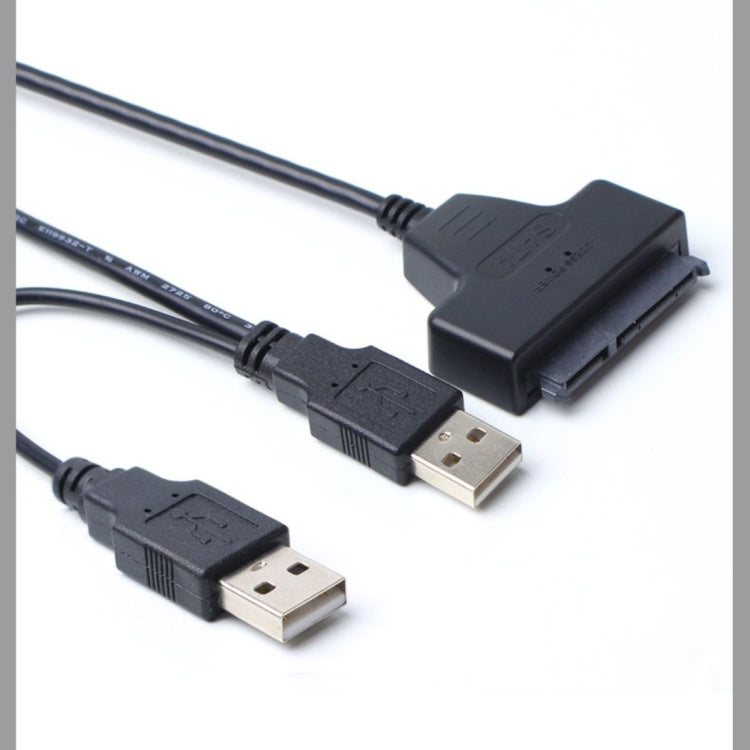 Cable adaptador Doble USB 2.0 a Disco Duro SATA Para HDD / SSD SATA de 2.5 pulgadas