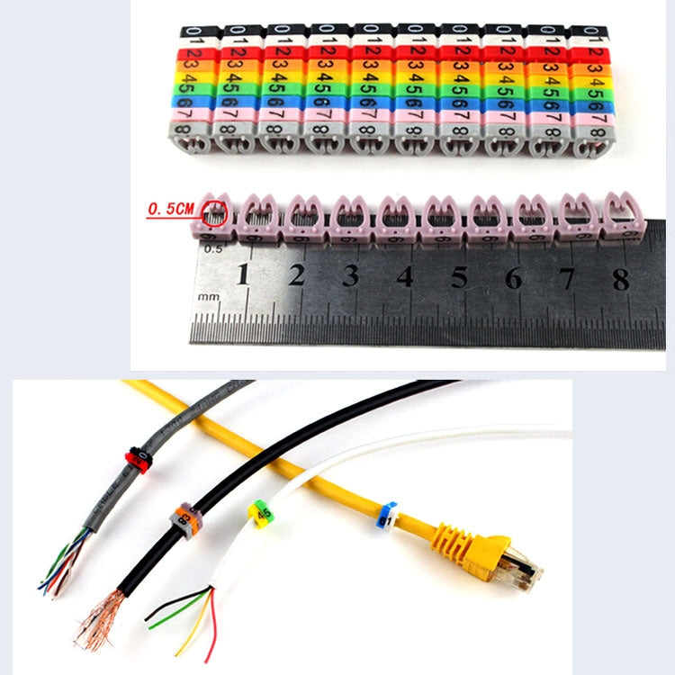 Label Mark 100PCS Color Cable RJ45 RJ11 RJ12