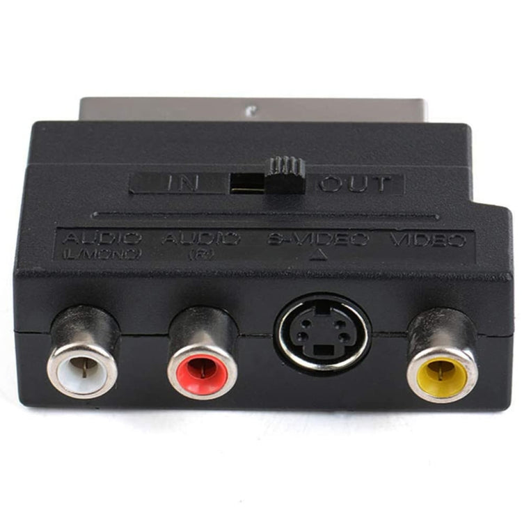 EuroConnector Male to Female with AV sockets + S-Video composite (Black)