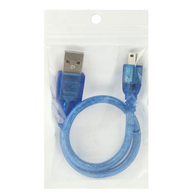 Cable adaptador USB 2.0 AM a Mini USB Macho longitud: 30 cm (Azul)