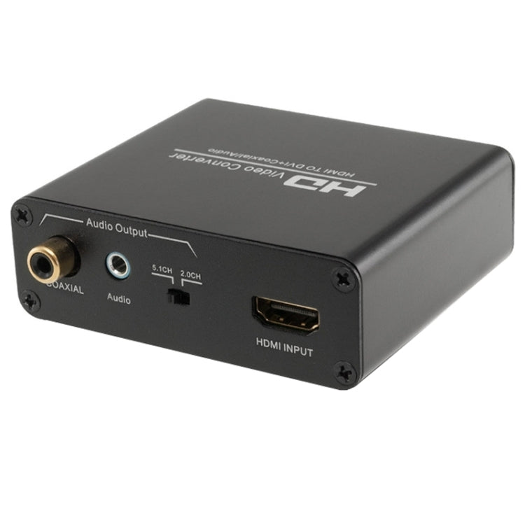 HDV-339 Full HD HDMI a DVI + Adaptador convertidor de Audio estéreo analógico / coaxial Digital (Negro)