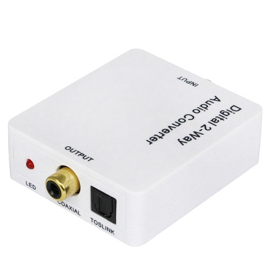 HDV-2CT Mini convertisseur audio numérique 2 voies coaxial vers Toslink ou Toslink vers coaxial