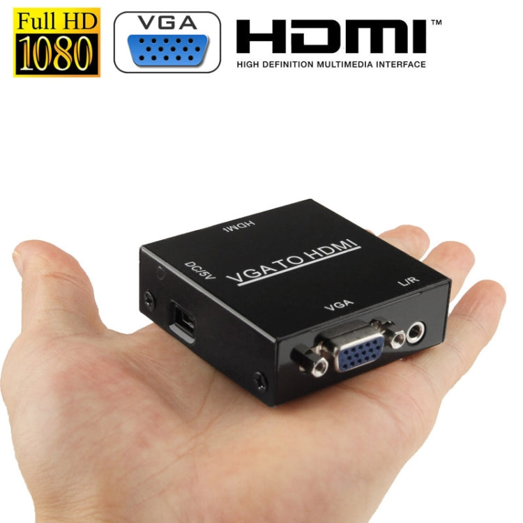 HD 1080P HDMI Mini VGA vers HDMI Scaler Box Adaptateur de convertisseur audio vidéo numérique pour PC / HDTV