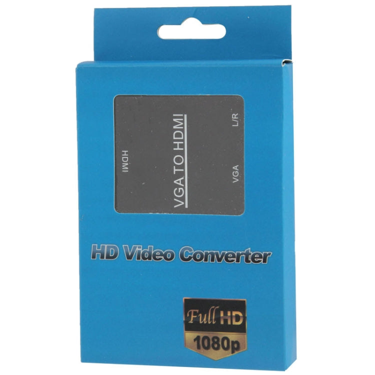 HD 1080P HDMI Mini VGA to HDMI Scaler Box Digital Audio Video Converter Adapter For PC/HDTV