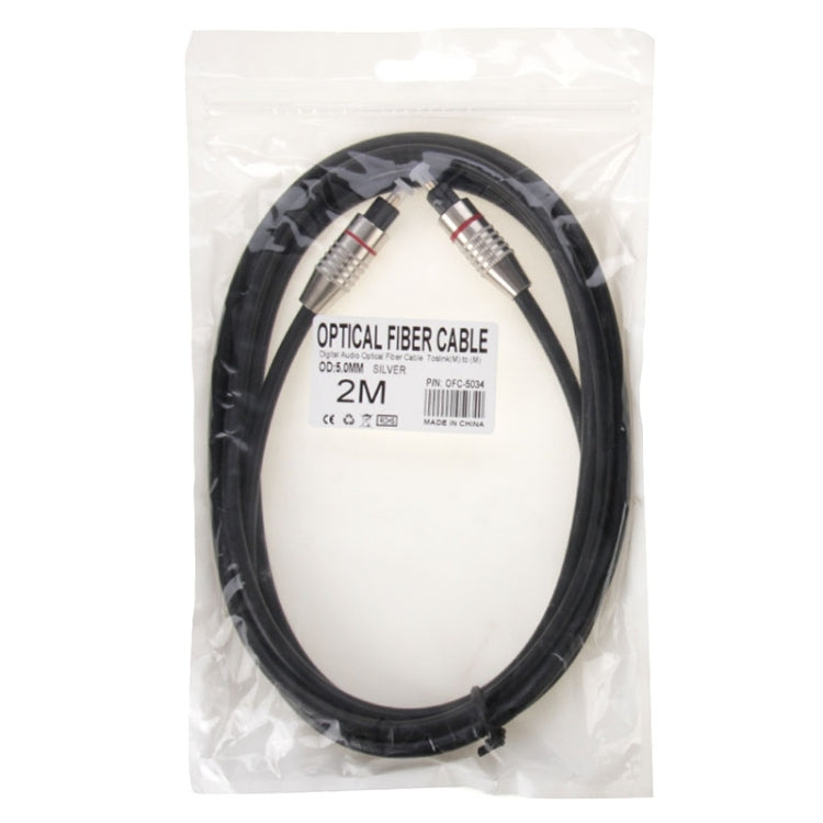 Cable de fibra Óptica de Audio Digital Toslink m a m OD: 5.0 mm longitud: 2 m