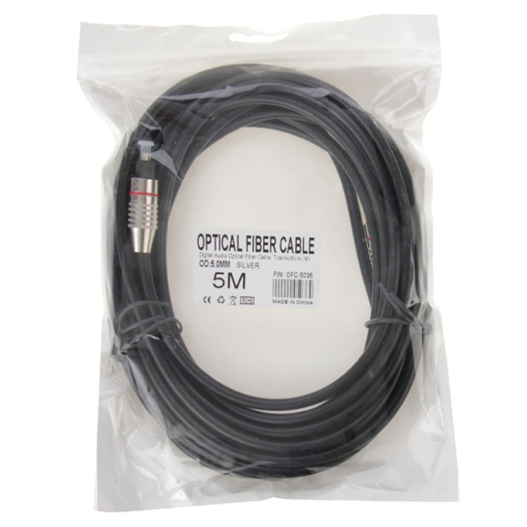 Cable de fibra Óptica de Audio Digital Toslink m a m OD: 5.0 mm longitud: 5 m