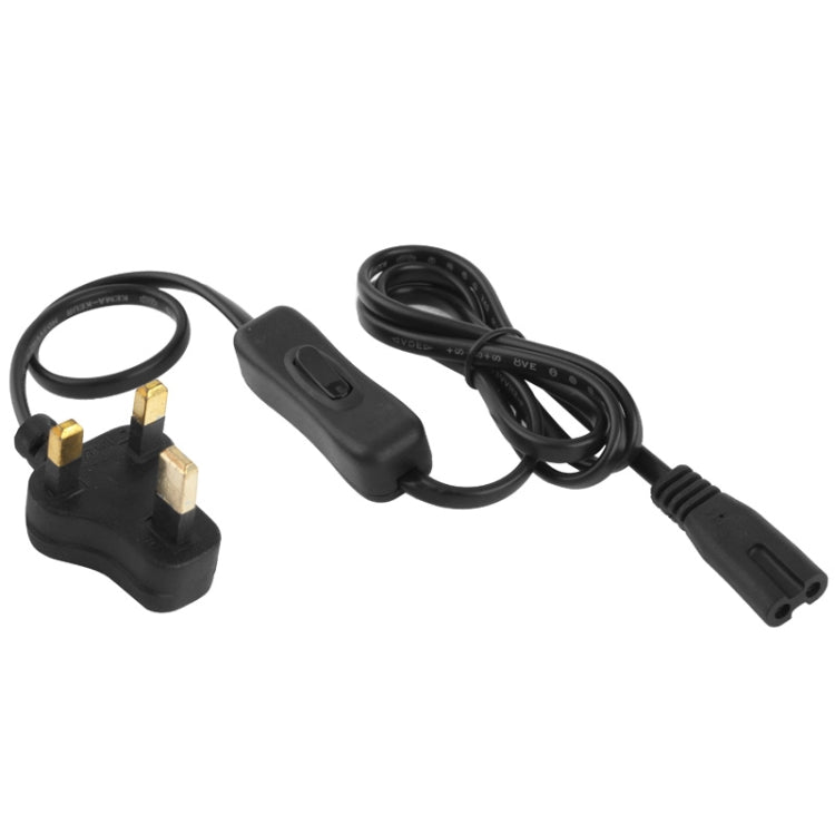 UK Style 2 Pin AC Power Cord with Switch 304 Length: 1.2m (Black)