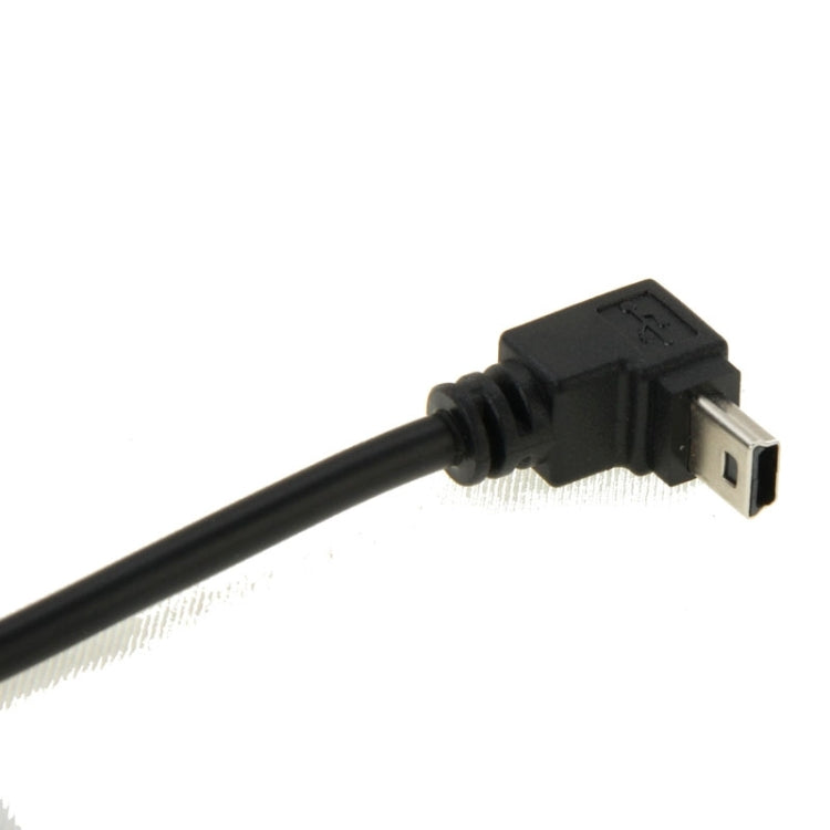 Longueur du câble adaptateur mini USB mâle à mini USB femelle à 90 degrés : 28 cm