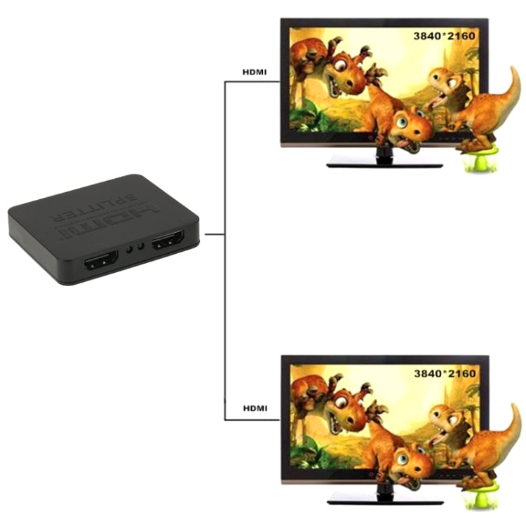 Divisor Mini Full HD 4K 1x2 HDMI 3D V1.4b Para HDTV / STB / DVD / Proyector / DVR