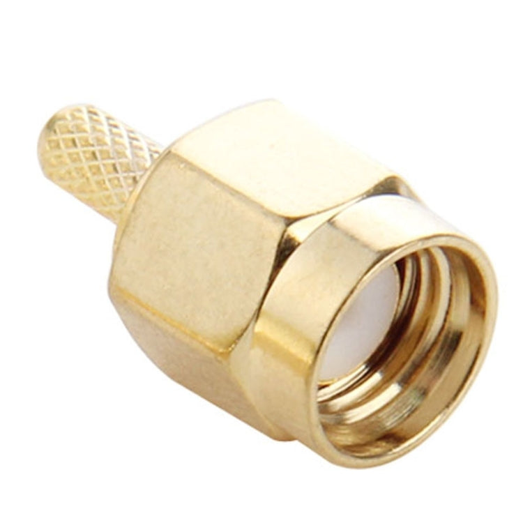 10pcs Gold Plated Crimp SMA Male Pin RF Connector Adapter For RG174/RG316/RG188/RG179 Cable