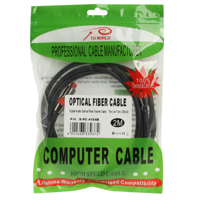 Longueur du câble Toslink fibre optique audio numérique : 2 m OD : 6,0 mm