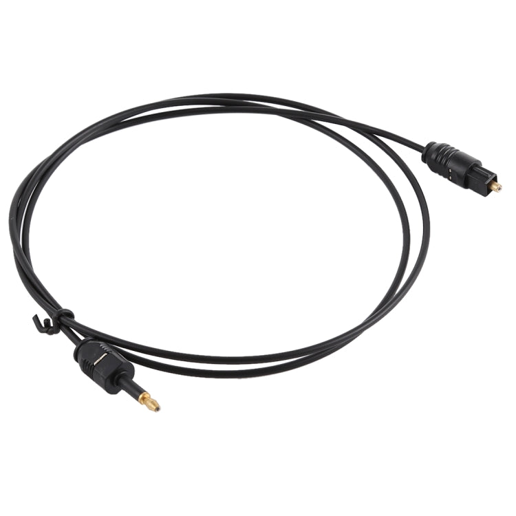 Longueur du câble audio optique numérique TOSLink mâle à mâle 3,5 mm : 0,8 m Diamètre extérieur : 2,2 mm (noir)