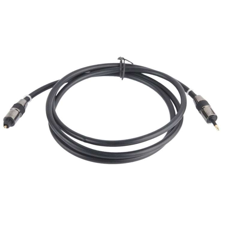 Câble audio optique numérique TOSLink mâle à mâle 3,5 mm Longueur : 1,5 m Diamètre extérieur : 5,0 mm (plaqué or) (noir)
