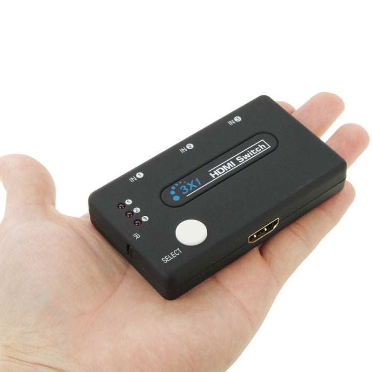 Mini 3x1 HD 1080P HDMI V1.3 Switcher with Remote Control For HDTV / STB / DVD / Projector / DVR