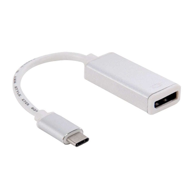 Cable adaptador USB-C / Type-C 3.1 de 10 cm a Pantalla Para MacBook de 12 pulgadas Chromebook Pixel 2015 Tablet PC Nokia N1 (Plateado)