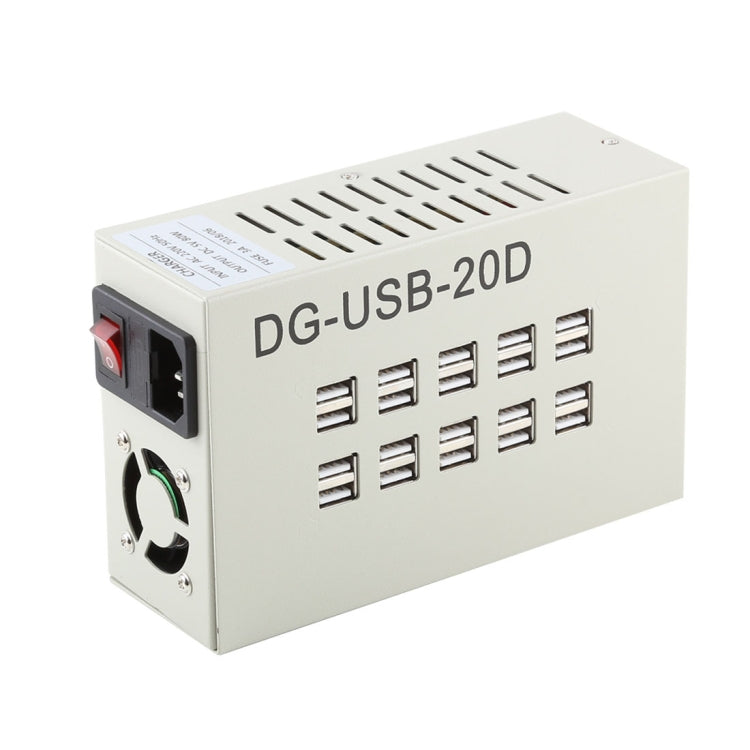 60W 12A 20 Ports USB Station de Chargeur Rapide Voyage Chargeur de Bureau Adaptateur Secteur
