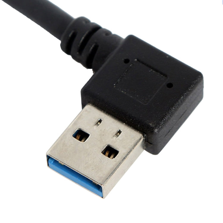 Câble adaptateur USB 3.0 Male vers Micro USB 3.0 Male courbé à Droite longueur : 12 cm