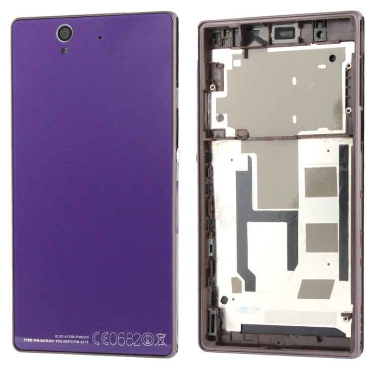 Middle Plate + Battery Back Cover for Sony L36H (Purple)