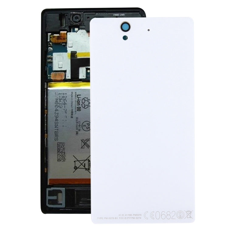 Tapa Trasera de Aluminio Para Batería Para Sony Xperia Z / L36h (Blanco)