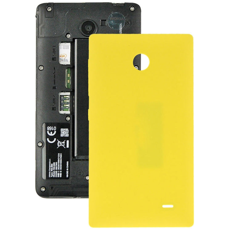 Cache arrière de batterie en plastique d'origine + bouton latéral pour Nokia X (jaune)