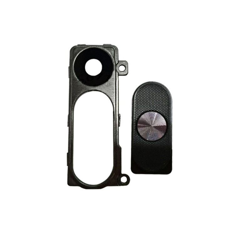 Couvercle d'objectif de caméra arrière + boutons d'alimentation et de volume pour LG G3 / D855 (noir)