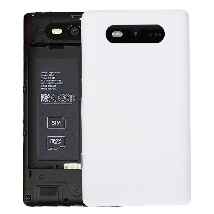 Solid Color NFC Battery Back Cover for Nokia Lumia 820 (White)