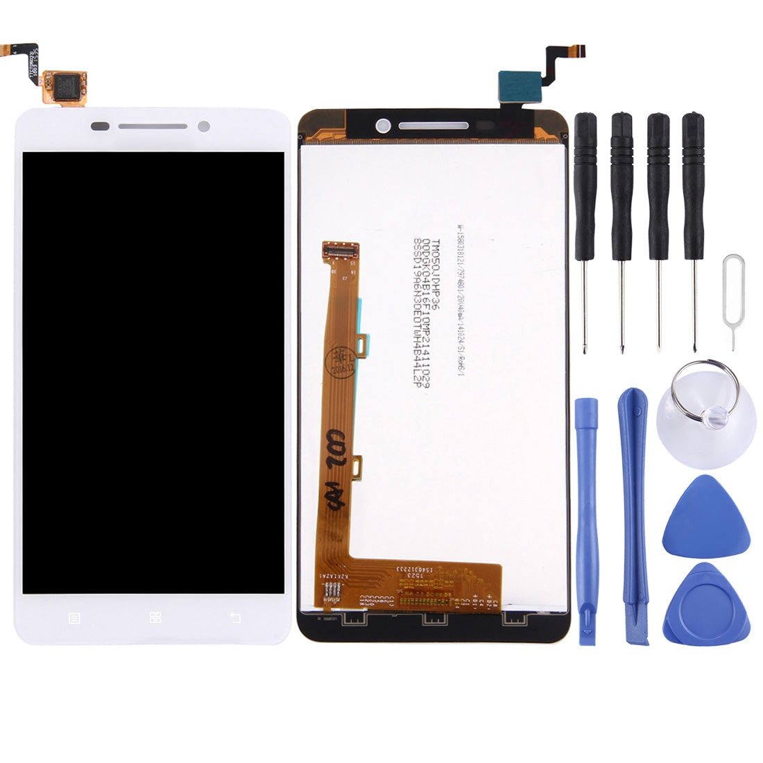 LCD Screen + Touch Digitizer Lenovo A5000 White