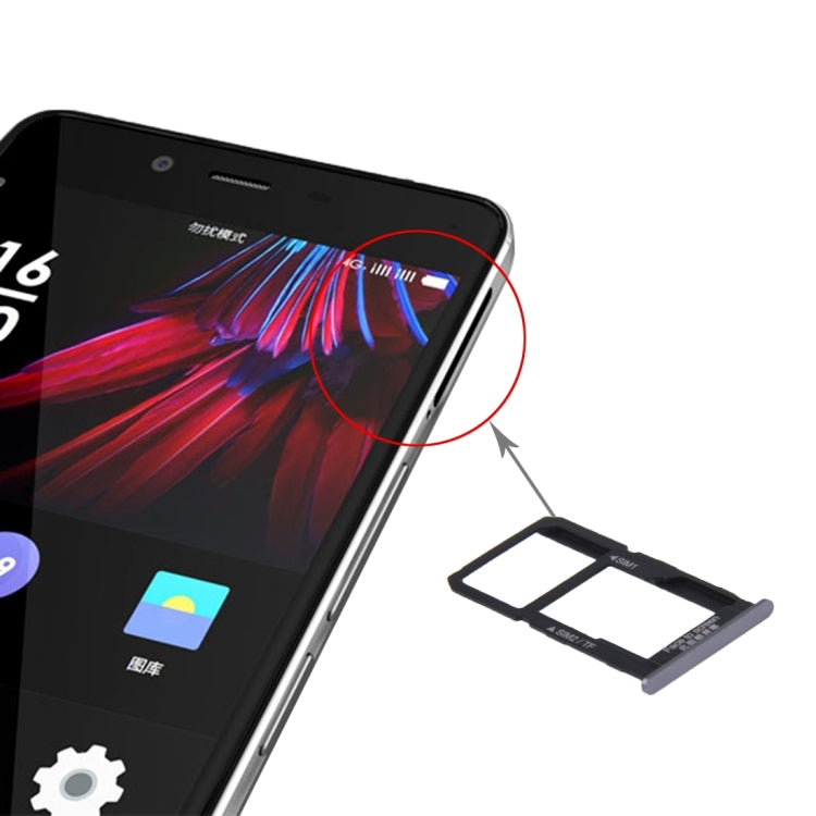 Tiroir carte SIM + SIM / SD pour OnePlus X (Gris)