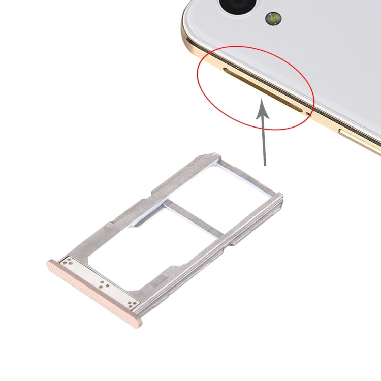 Tiroir carte SIM + SIM / SD pour OnePlus X (Or)