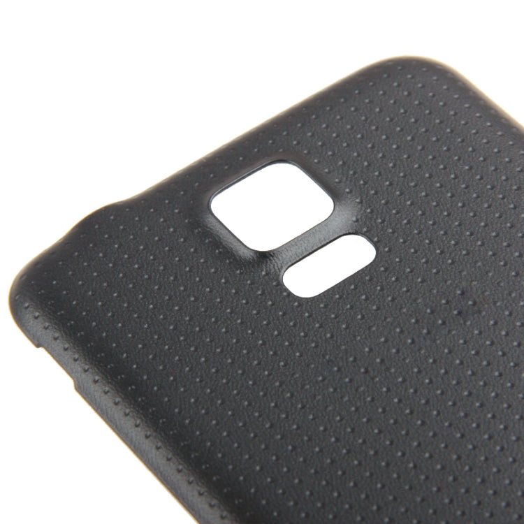 Couvercle de porte de boîtier de batterie en matière plastique d'origine avec fonction étanche pour Samsung Galaxy S5 / G900 (noir)