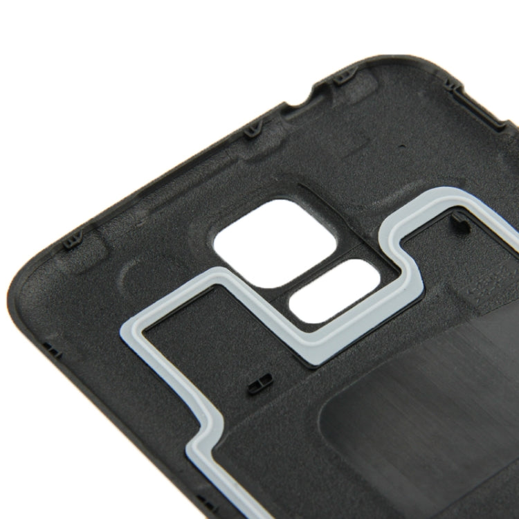 Couvercle de porte de boîtier de batterie en matière plastique d'origine avec fonction étanche pour Samsung Galaxy S5 / G900 (noir)