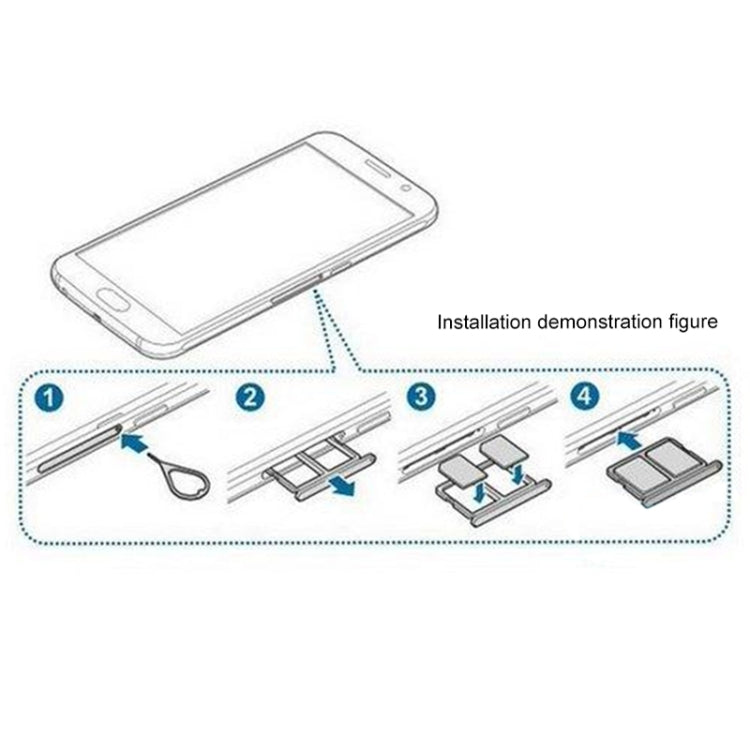 2 SIM Card Tray for Samsung Galaxy S6 (Silver)