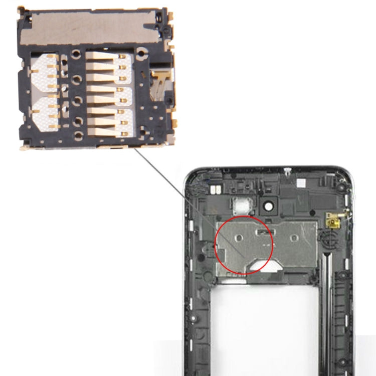 Emplacement pour carte SIM de téléphone portable de remplacement + connecteur de carte SIM pour Samsung Galaxy Note i9220
