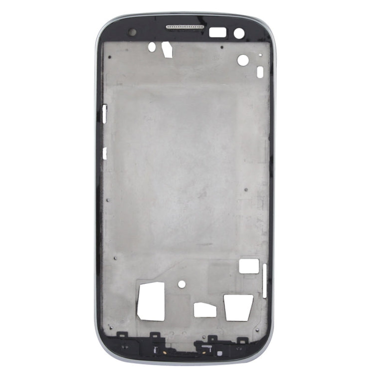 Plaque centrale LCD avec nappe bouton pour Samsung Galaxy S3 / i9300 (Argent)