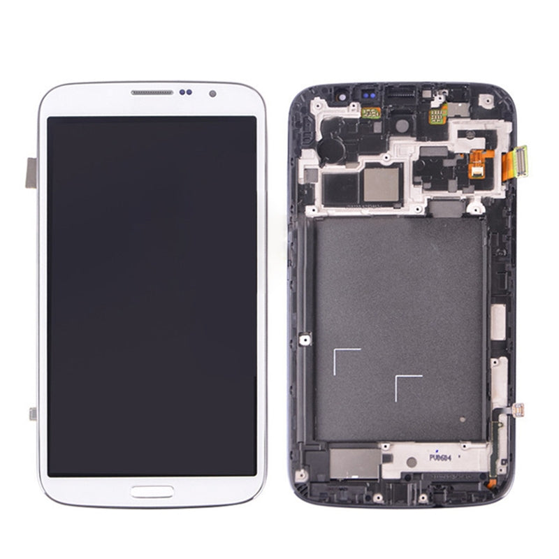 Ecran LCD + Tactile + Châssis (TFT) Samsung Galaxy Mega 6.3 i9200 i9205 Blanc