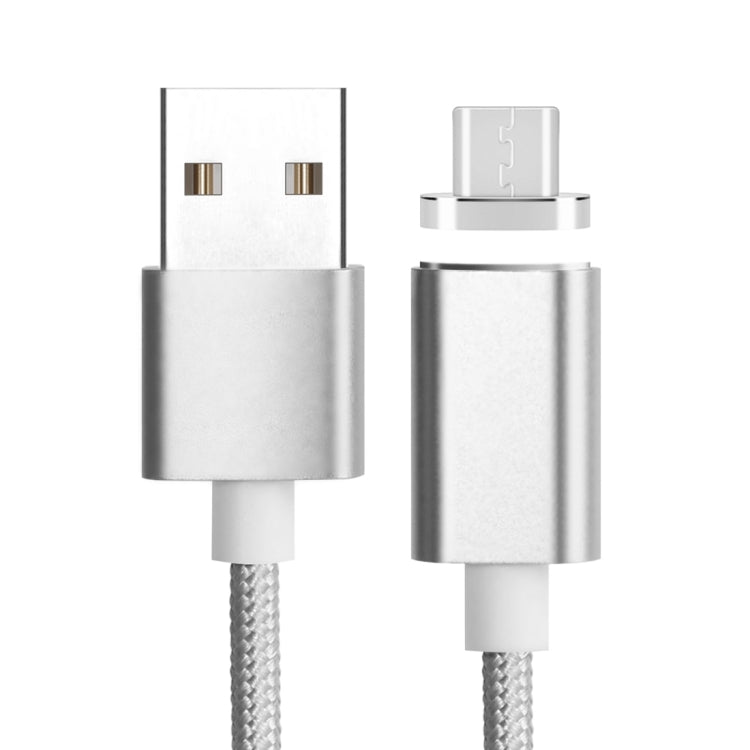 1.2m Magnetic Style 5V 2A Micro USB to USB 2.0 Data / Charging Cable for Samsung HTC LG Sony Huawei Lenovo and other Smartphones (Silver)