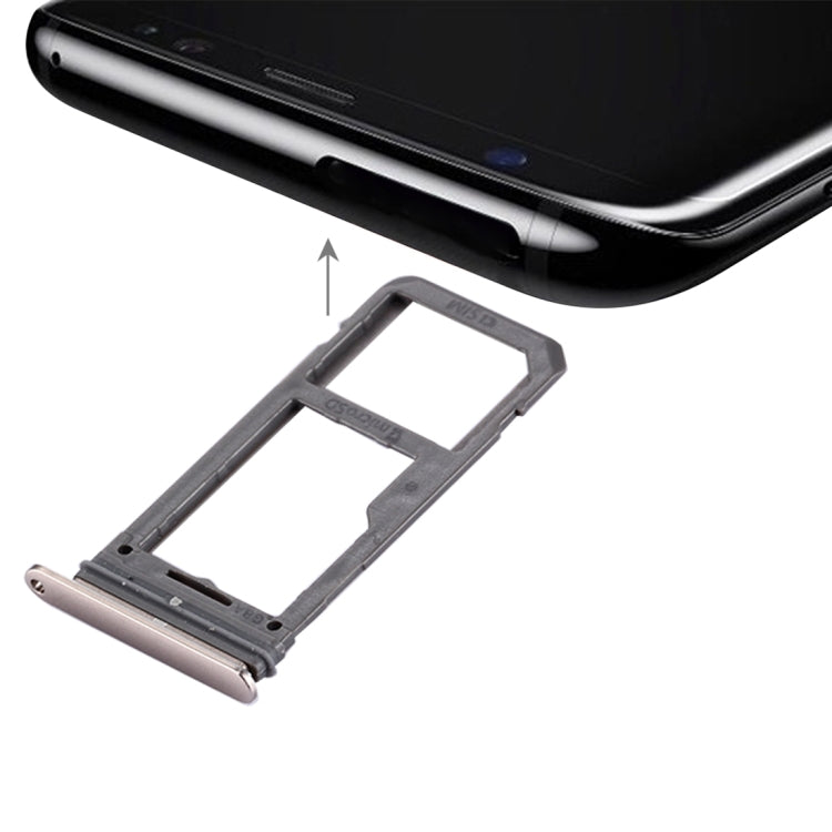 SIM Card Tray + Micro SD Tray for Samsung Galaxy S8 (Gold)