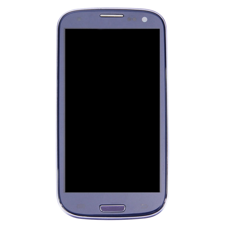 Ecran LCD (TFT 4,65 pouces) + Dalle tactile avec cadre pour Samsung Galaxy S3 / i9300 (Bleu galet)