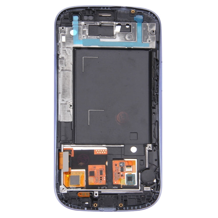 Ecran LCD (TFT 4,65 pouces) + Dalle tactile avec cadre pour Samsung Galaxy S3 / i9300 (Bleu galet)