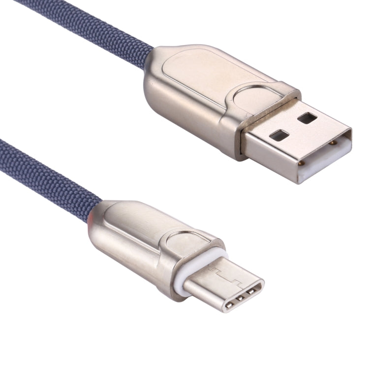 1m 2A USB-C / Typ-C auf USB 2.0 Datensynchronisations-Schnellladekabel für Galaxy S8 und S8+ / LG G6 / Huawei P10 und P10 Plus / Oneplus 5 und andere Smartphones (Blau)