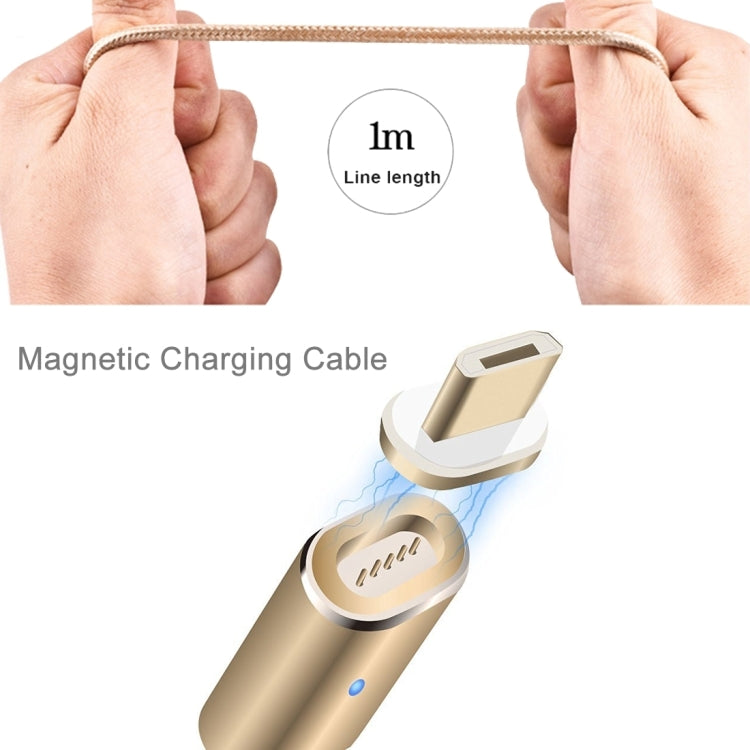 Cable de Carga de Sincronización de Datos Micro USB a USB de estilo tejido 2.4A de 1M Cable de magnetismo de metal Inteligente Para Samsung HTC Sony Huawei Xiaomi Meizu y otros dispositivos Android (Plateado)