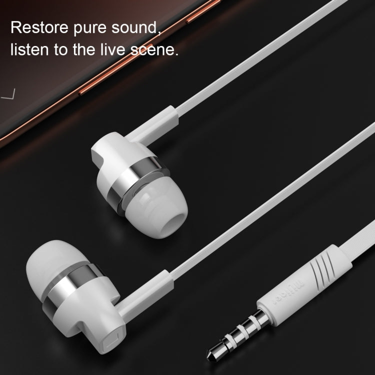 Langsdom MJ61 Round Wire In-Ear Headphones (White)
