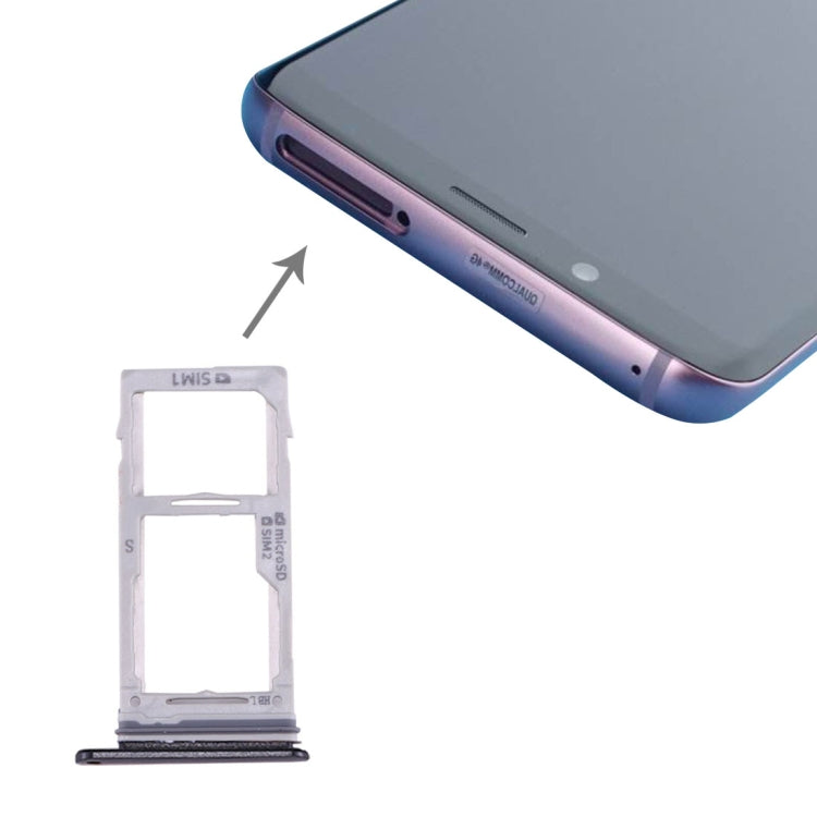 Bandeja para Tarjetas SIM y SIM / Micro SD para Samsung Galaxy S9 + / S9 (Gris)